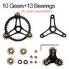 Pure Brass Fidget Spinner Gears Linkage Fidget Gyro Toy Metal DIY Hand Spinner Spins Long Time EDC Focus Meditation Break Bad Habits ADHD with Multiple Premium Bearings (13 Bearings Black) view 4