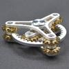Pure Brass Fidget Spinner Gears Linkage Fidget Gyro Toy Metal DIY Hand Spinner Spins Long Time EDC Focus Meditation Break Bad Habits ADHD with Multiple Premium Bearings (12 Bearings White) view 2