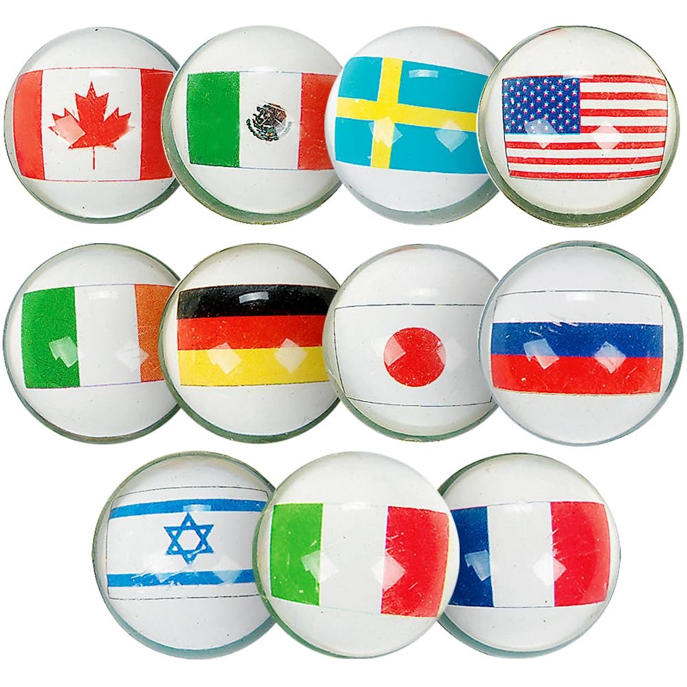 Fun Express - Around The World Bouncing Balls - Toys - Balls - Bouncing Balls - VBS Vacation Bible School Supplies/Decor - 12 Pieces