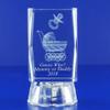 12 pcs Personalize Custom Laser Etched Engraving 3D Baby Carrige, Pacifier Crystal Glass Cube for Baby Shower (3"H) view 1