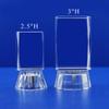 12 pcs Personalize Custom Laser Etched Engraving 3D Baby Carrige, Pacifier Crystal Glass Cube for Baby Shower (3"H) view 2