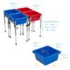 ECR4Kids 4-Station Sand and Water Adjustable Play Table, Sensory Bins, Blue/Red view 2