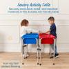 ECR4Kids 4-Station Sand and Water Adjustable Play Table, Sensory Bins, Blue/Red view 3