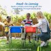 ECR4Kids 4-Station Sand and Water Adjustable Play Table, Sensory Bins, Blue/Red view 4