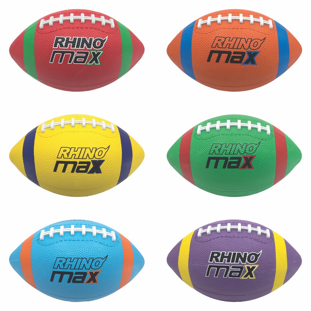 Champion Sports Champion Playground Football Set, Multi-Color, 8.5 in Diameter, 6 Pieces