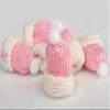 24 Miniature Pink Knit Hats for Baby Shower Decorations view 1