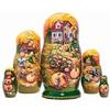 Golden Cockerel Made in Russia Frost on The Pumpkin Nesting Doll 5pc./6" aka Fall Collection Collectible Babushka Russian Doll 100% Guaranteed! view 1