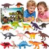 Kimicare Kids Dinosaur Figures Toys, 18 Pcs Plastic Dinosaur Toys for Kids 3-5, STEM Educational Realistic Dinosaurs Figurine Playset for Toddlers, Dino Toy Birthday Gifts Boys Girls view 1