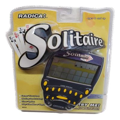 Radica Large Screen Solitaire Handheld Lcd Game 8025