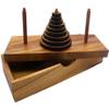 Tower of Hanoi 9 Rings Wooden Puzzle Brain Teaser Logic Game Tower for IQ Challenge and Thinking for Learning and Fun. view 3