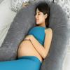 QUEEN ROSE Pregnancy Pillows for Sleeping, U Shaped Body Pillow for Pregnancy, 65 inch Maternity Pillow for Tall Pregnant Women with Gray Velvet Cover view 4