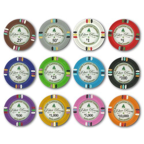 1000 Bluff Canyon Claysmith 14gm Bulk Clay Poker Chips - Choose Chips