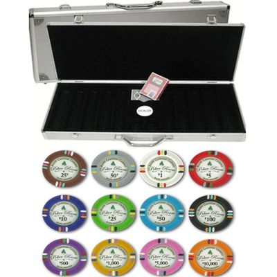 Claysmith Bluff Canyon 14gm 500 Chip Clay Poker Set with Aluminum Case - Choose Chips