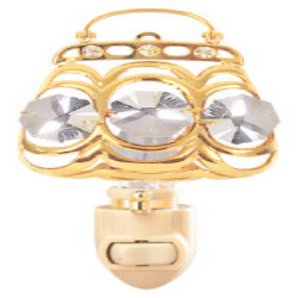 24k Gold Purse Night Light - Clear Mascot Crystal