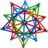 Mega Magz, 130-Piece Magnetic Construction Set - 66 bars and 64 balls view 2