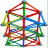 Mega Magz, 130-Piece Magnetic Construction Set - 66 bars and 64 balls view 3