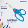 Westcott 14871 Right- and Left-Handed Scissors, Kids' Scissors, Back to School, Classroom Supplies, Ages 4-8, 5-Inch Blunt Tip, Assorted, 12 Pack view 3