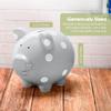 Pearhead Large Ceramic Piggy Bank, Gray with White Polka Dots, Ideal for Boys and Girls, Kids Money and Coin Bank, Perfect Baby Boy Nursery Dcor, Great Gift and Newborn Keepsake view 2