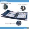 LIGHTHOUSE - Vario Classic Binder - 4-Ring Binder with Padded Leatherette Cover and Slipcase for up to 50 Sheets - Green view 3