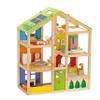 All Seasons Kids Wooden Dollhouse by Hape | Award Winning 3 Story Dolls House Toy with Furniture, Accessories, Movable Stairs and Reversible Season Theme L: 23.6, W: 11.8, H: 28.9 inch view 1