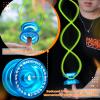 MAGICYOYO K1 Responsive Yoyo Professional, Hubstacks Yo-yo for Kids Beginners Dual Purpose YoYo with Unresponsive Bearing, Storage Bag + 12 Strings +Yo-Yo Glove +2 Yo yo Hubstacks (Crystal Blue) view 2