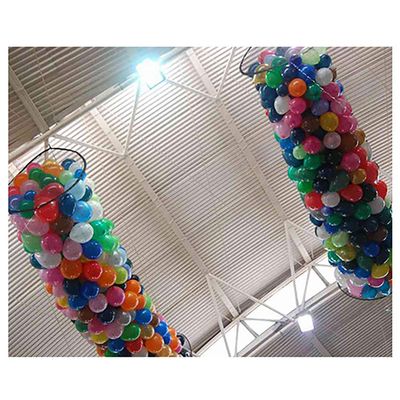 burton+BURTON 4Ft X 23Ft Silver Rainbow Balloon Drop, Transparent Netting (135-805224)
