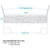 burton+BURTON 4Ft X 23Ft Silver Rainbow Balloon Drop, Transparent Netting (135-805224) view 2