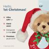 Bearington Baby 1st Christmas, 5.5 Inch Teddy Bear Plush Stuffed Animal, Soft Baby Rattles and Plush Rings, for Ages 0-14 view 2