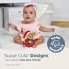 Bearington Baby 1st Christmas, 5.5 Inch Teddy Bear Plush Stuffed Animal, Soft Baby Rattles and Plush Rings, for Ages 0-14 view 3