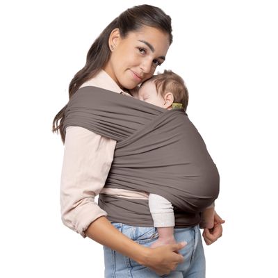 Boba Baby Wrap Carrier Original Baby Sling Carrier for Newborns (735 lbs), Soft, Secure, Hands-Free & Ergonomic, Ideal for Comfortable Bonding, New Parents (Grey)