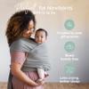 Boba Baby Wrap Carrier  Original Baby Sling Carrier for Newborns (735 lbs), Soft, Secure, Hands-Free & Ergonomic, Ideal for Comfortable Bonding, New Parents (Grey) view 2