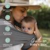 Boba Baby Wrap Carrier  Original Baby Sling Carrier for Newborns (735 lbs), Soft, Secure, Hands-Free & Ergonomic, Ideal for Comfortable Bonding, New Parents (Grey) view 4