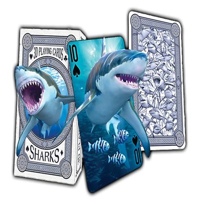 3D Lenticular Shark Playing Card Deck - by Artgame