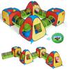 UTEX 8 in 1 Pop Up Children Play Tent House with 4 Tunnel, 4 Tents for Boys, Girls, Babies and Toddlers for Indoor and Outdoor Use view 1