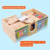 Wooden Train Set Deluxe 52 Pcs with Storage Gift Box Tunnel 9 Layouts Magnetic Trains STEM Montessori Toys Playset for Grandkids Toddler Boys Girls Kids 3+ compatible with Thomas Brio Melissa and Doug view 3