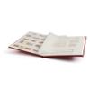 LIGHTHOUSE BASIC Hard Cover Stockbook for Stamps 16 White Cardstock 9x12 (A4) Pages with Glassine Strips - Red view 2