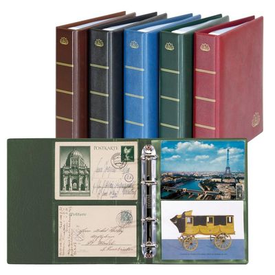 Album pour cartes postales Postcard LOTOS, Vert, avec 50 feuilles (Lindner 5800-G)