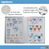 LIGHTHOUSE Comfort Deluxe Stockbook for Stamps - Padded Alligator Leatherette Cover 64 White Cardstock A4 Pages with 9 Strips, Glassine Interleaves, Metal Corners, and Double Linen Hinges - Blue view 2
