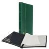 LIGHTHOUSE COMFORT Padded Leather Cover Stockbook for Stamps - 32 Black Cardstock A4 Pages with Clear Strips and Double Linen Hinges - Green view 1