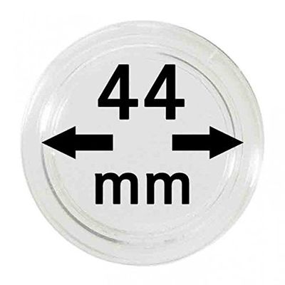 100 x Lindner Coin Capsules Caps Coincapsules for Coins 44 mm