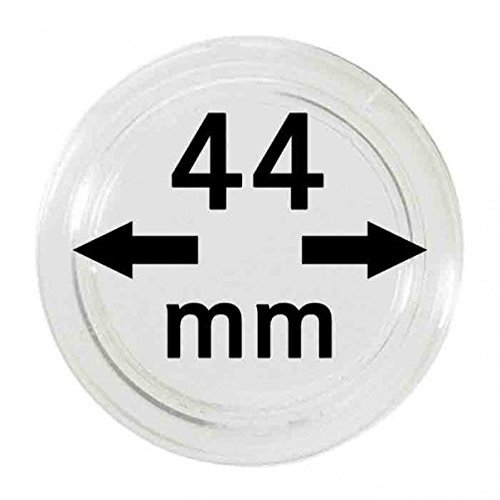 100 x Lindner Coin Capsules Caps Coincapsules for Coins 44 mm
