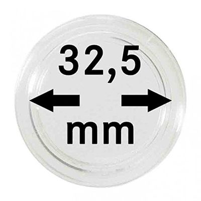 100 x Lindner Coin Capsules Caps Coincapsules for Coins 32.5 mm