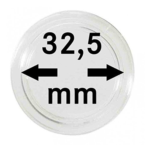 100 x Lindner Coin Capsules Caps Coincapsules for Coins 32.5 mm