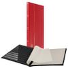 LIGHTHOUSE  BASIC Hard Cover Stockbook for Stamps  16 Black Cardstock 9x12 (A4) Pages with Clear Strips - Red view 1