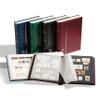LIGHTHOUSE COMFORT Padded Leather Cover Stockbook for Stamps - 64 White Cardstock A4 Pages with Clear Strips and Double Linen Hinges - Black view 1