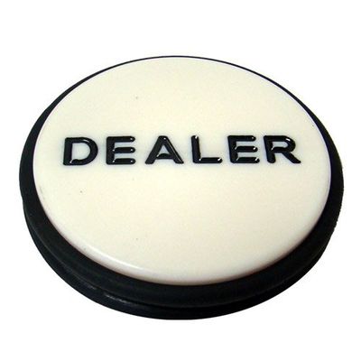 Large 3 Inch Diameter Casino Dealer Button Puck for Poker Games - Includes Bonus Poker 2-Button Set!