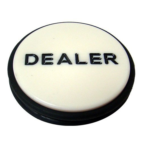 Large 3 Inch Diameter Casino Dealer Button Puck for Poker Games - Includes Bonus Poker 2-Button Set!