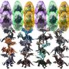 Liberty Imports 12 Pack Deluxe 3D Action Figures Realistic Figurine Puzzles in Jurassic Hatching Eggs - Ideal Kids Toy Party Favors Bulk Supplies (Dragons) view 1