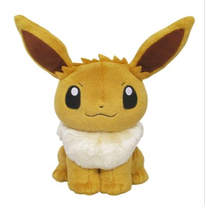 Sanei Pokemon All Star Series Eevee Stuffed Plush, 8", Brown (PP07)