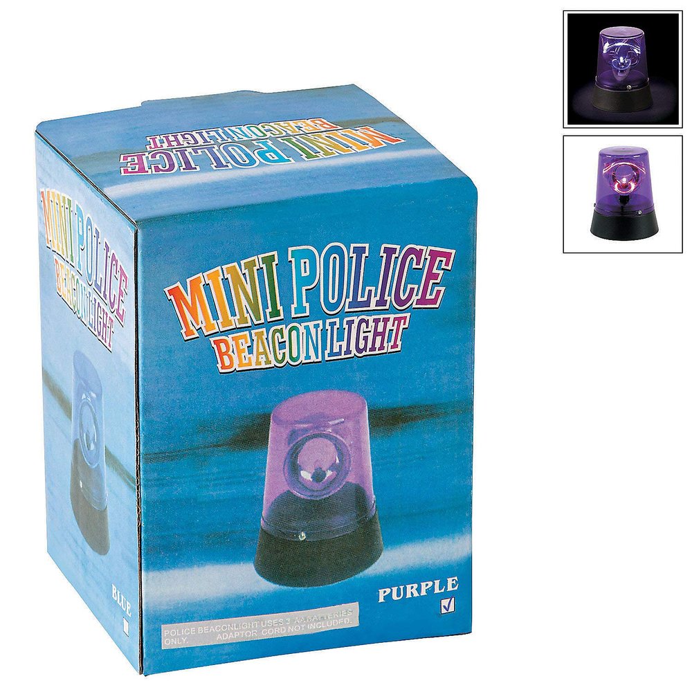 Flashing Mini Purple Beacon Light - Halloween Party Supplies & Decorations & Hal
